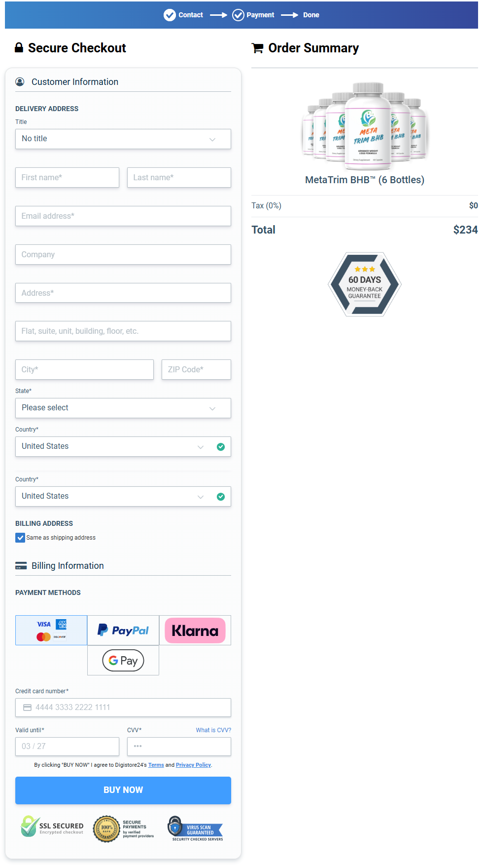 MetaTrim BHB™ - Order